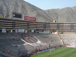 Estádio Monumental "U" - Lima - Peru - Visão da Cabine da CBN